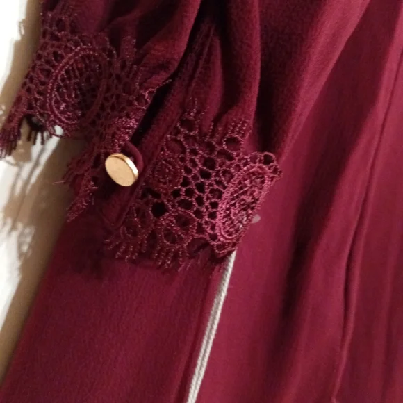 a new day Burgundy Long Sleeve Dress - Picture 7 of 9